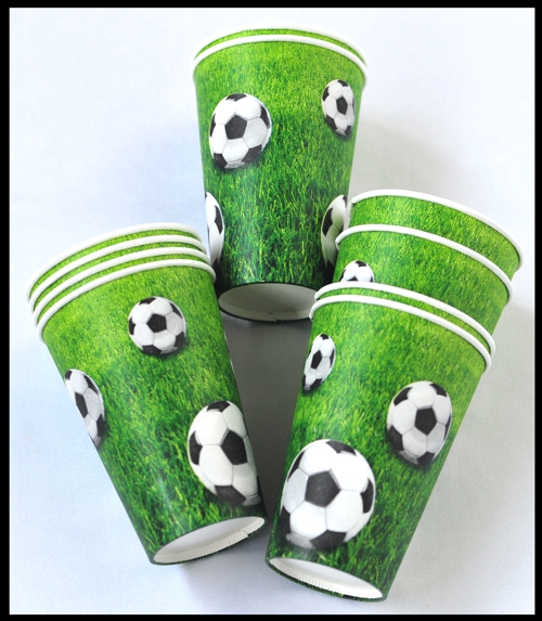 Pappbecher Fußball, Trinkbecher, 0,2 Liter