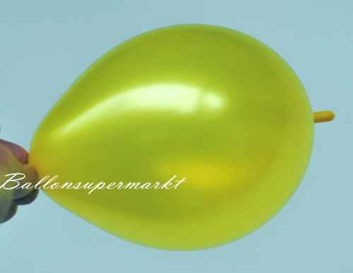 Gelber Verbindungsballon, Kettenballon, Girlandenballon, 15 cm