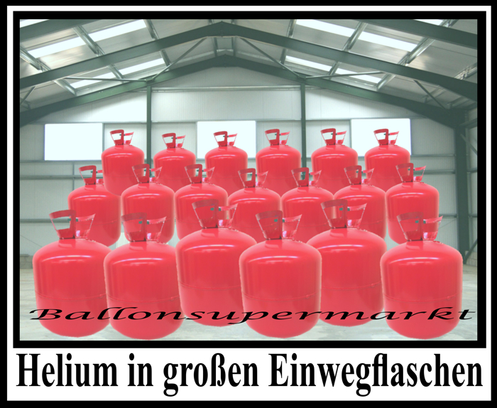 Große Helium-Einwegflaschen, Helium in großen Einwegbehältern