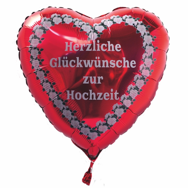 Luftballon mit Helium zur Hochzeit: Herzliche Glückwünsche zur Hochzeit