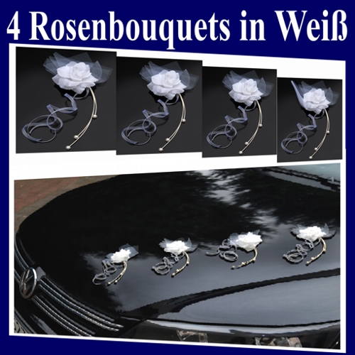 hochzeit-hochzeitsauto-dekoration-4-rosenbouquets-in-weiss