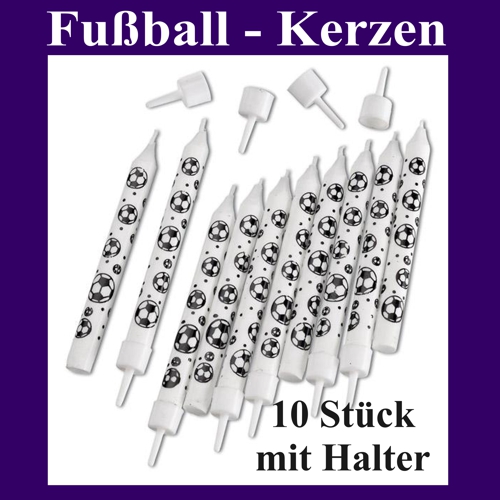 Tischdekoration Kerzen Fußball