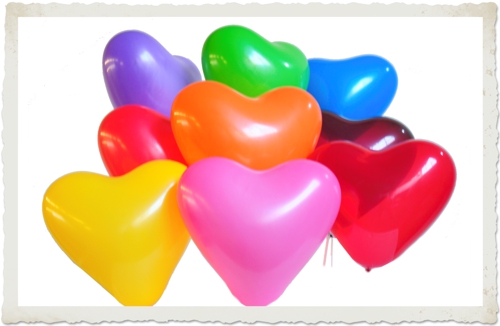 Kleine Herzluftballons, 12-14 cm, bunt gemischt