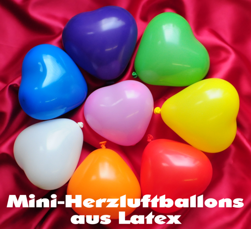 Kleine Herzluftballons aus Latex, Mini-Herzballons