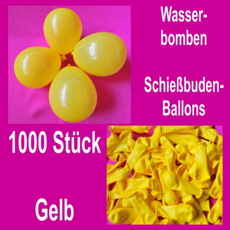 kleine Luftballons, wasserbomben, Schiessbudenballons, Gelb