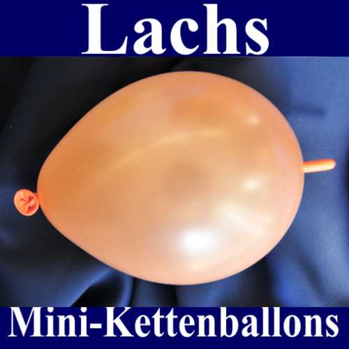 Kleiner Kettenballon, Girlandenballon, Luftballon zum Verbinden, Lachs-Metallic