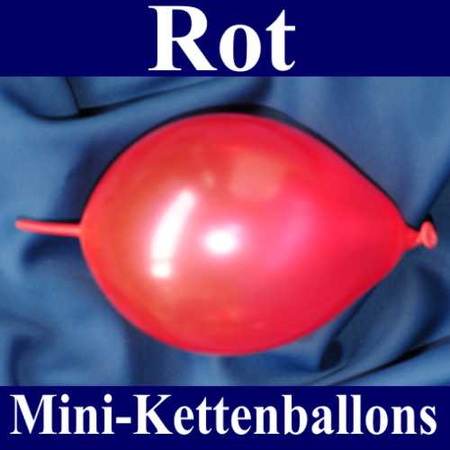 Kleiner Kettenballon, Girlandenballon, Luftballon zum Verbinden, Rot-Metallic