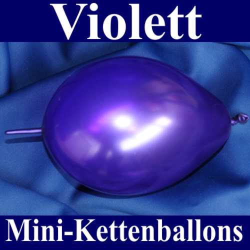 Kleiner Kettenballon, Girlandenballon, Luftballon zum Verbinden, Violett-Metallic