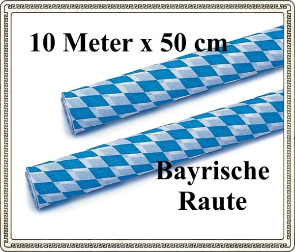 Bayrische Raute Krepp-Papier-Rollen