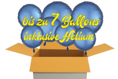 Luftballons aus Folie zum Versand im Karton. Bis zu 7 Ballons mit Helium