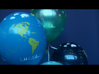 Luftballons Globus mit Tieren