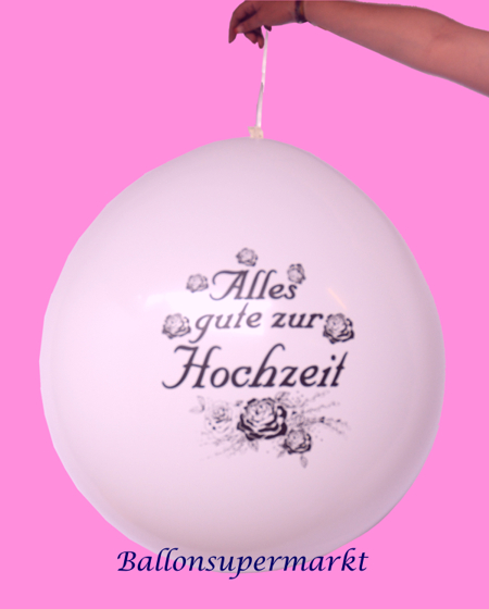 Luftballon zur Hochzeit, Riesenballon aus Latex, Alles Gute zur Hochzeit