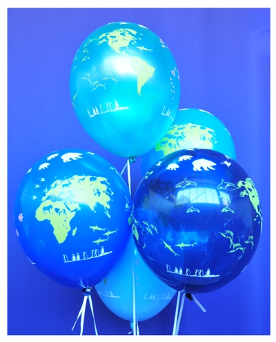 Welt mit Tieren Luftballons