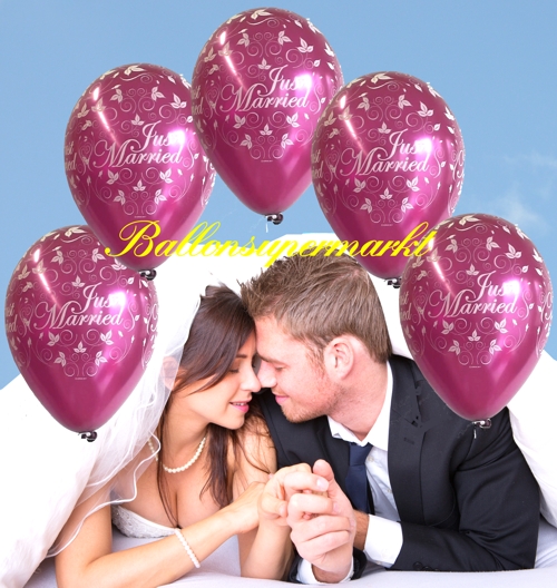 luftballons-zur-hochzeit-just-married-hochzeitsballons-in-burgund