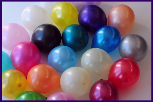 Kleine 8-12 cm Metallic-Luftballons