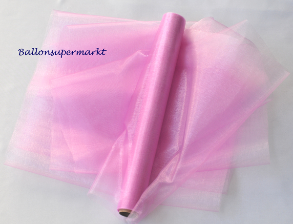 Organza Deko-Stoff, 9 Meter x 36 cm, Pink