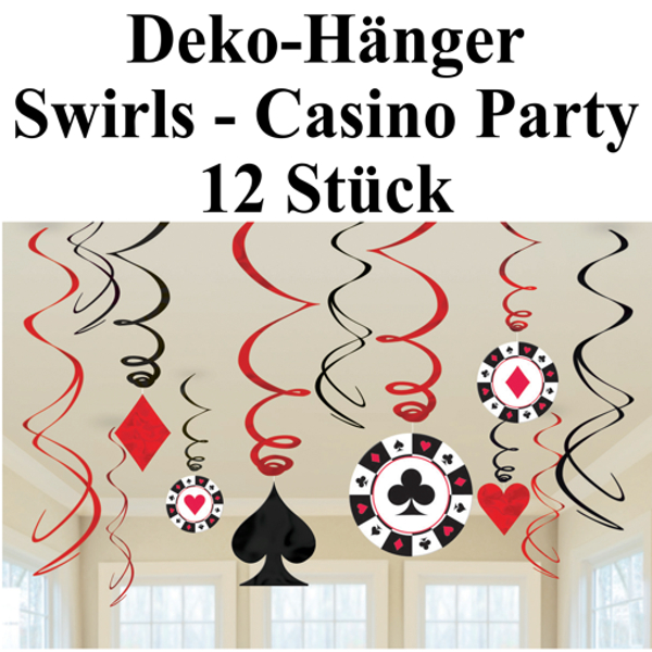 Wirbler Dekoration Partyhänger, Casino Party