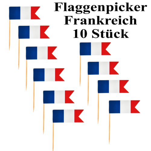 Frankreich Flaggenpicker, Tischdeko Frankreich-Party