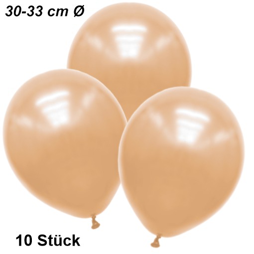 Premium-Metallic-Luftballons-Orange-30-33-cm-Ballons-aus-Natur-Latex-zur-Dekoration