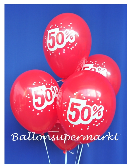 50-prozent-luftballons, rot