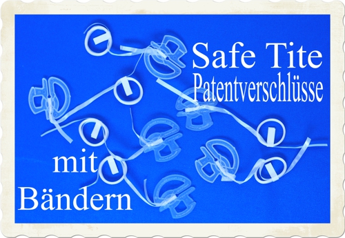Safe Tite Patentverschlüsse mit Bändern für Luftballons