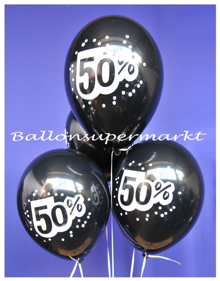 50-prozent-luftballons, schwarz