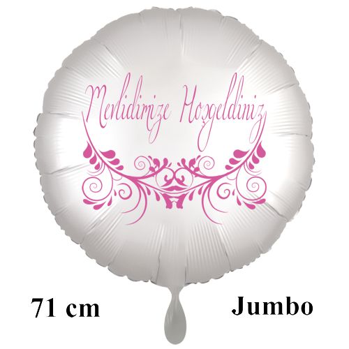 Grosser-mevlidimize-hosgeldiniz-rund-Luftballon-71-cm-satin-weiss-mit-Helium