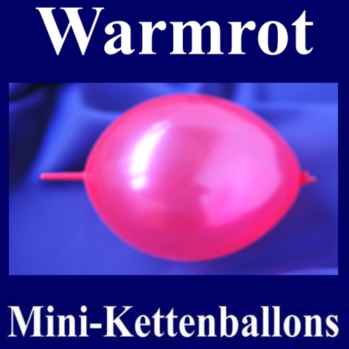 Kleiner Kettenballon, Girlandenballon, Luftballon zum Verbinden, Warmrot-Metallic