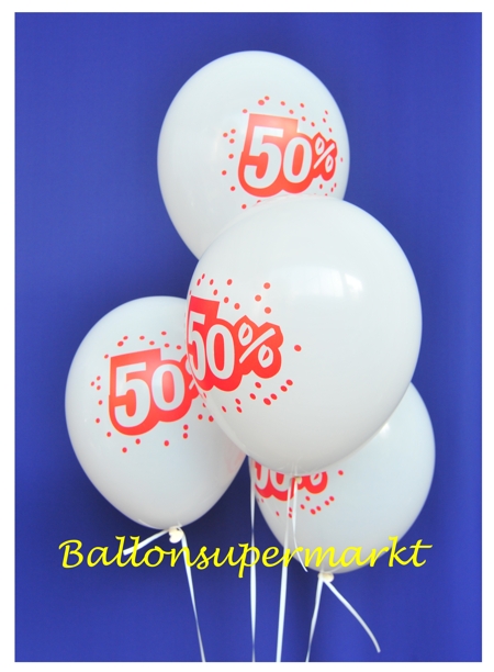 50-prozent-luftballons, weiß