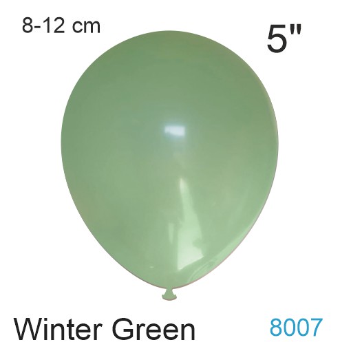 winter green luftballon 8-12 cm, vintage-farbe