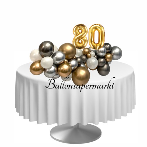 Zum 80. Geburtstag Ballondekoration mit Zahlen