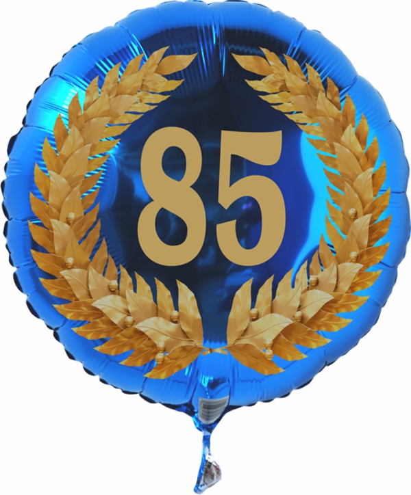 Ballon-zum-85.-Geburtstag-und-Jubilaeum-Zahl-85-Lorbeerkranz-mit-Helium