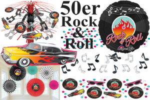 50er Jahre Party Rock and Roll Partydekoration