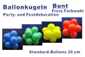 Ballonkugeln Standard Bunt