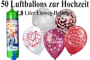 Luftballons Hochzeit mit dem Heliumbehälter 2,8