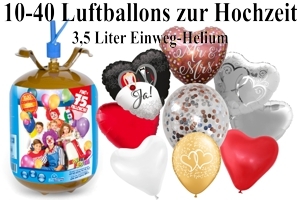 Luftballons Hochzeit mit dem Heliumbehälter 3,5