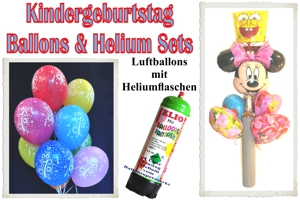 Ballons & Helium Sets "Kindergeburtstag"