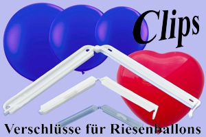 Patentverschlüsse für Riesenballons aus Latex