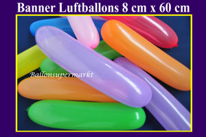 Banner Luftballons, 8 cm x 60 cm