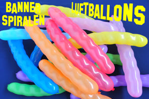 Banner Luftballons, Spiralen, 80 cm x 10 cm