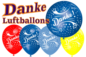 Luftballons Danke