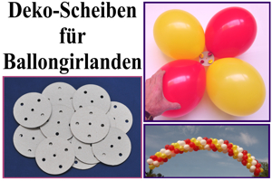 Dekoscheiben für Ballongirlanden