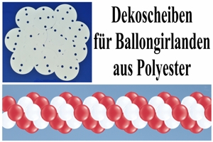 Dekoscheiben für Ballongirlanden aus Polyester