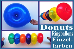 Donuts Ballons, Ballondeko Ringballons, Einzelfarben