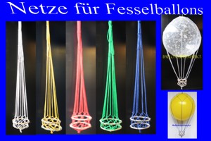 Fesselballon-Netz mit Korb