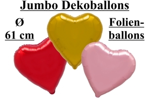 Folienballons Herzen 61 cm