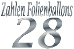 Folienballons Zahl 28