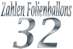 Folienballons Zahl 32