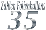 Folienballons Zahl 35 Folienballons Zahl 35