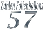 Folienballons Zahl 57